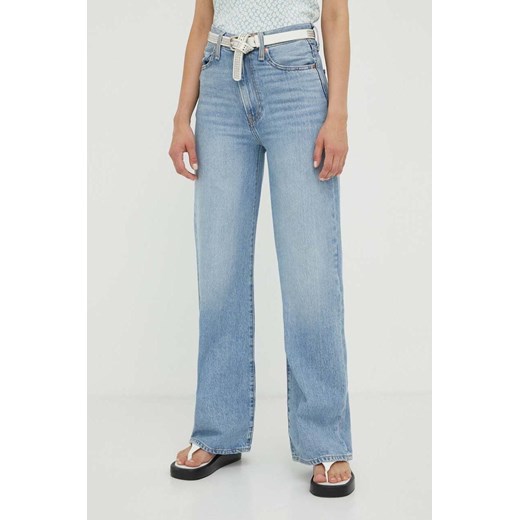 Levi&apos;s jeansy RIBCAGE WIDE LEG H223 damskie kolor niebieski ze sklepu ANSWEAR.com w kategorii Jeansy damskie - zdjęcie 160945706