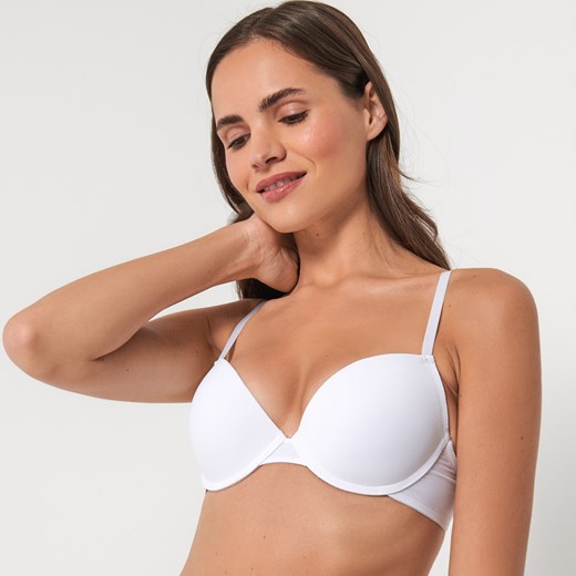 Sinsay - Biustonosz push-up - Biały Sinsay 75D Sinsay