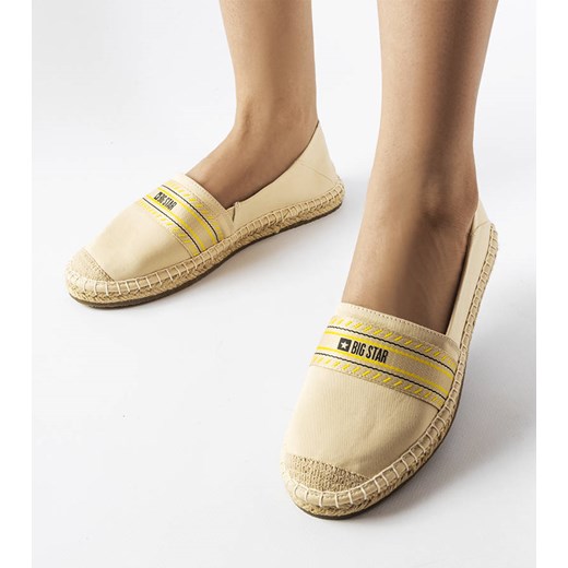 Beżowe espadryle Big Star LL274895 ze sklepu gemre w kategorii Espadryle damskie - zdjęcie 160949365