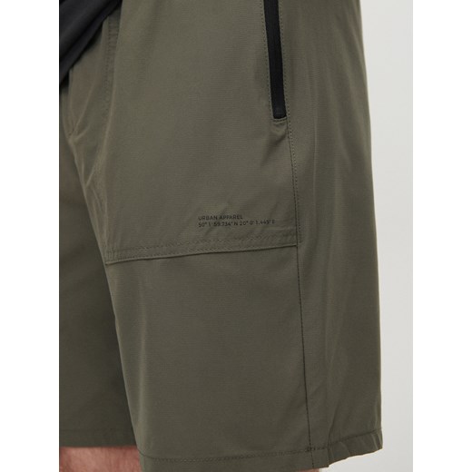 Szorty relaxed fit z elastycznym pasem khaki - Zielony House M House