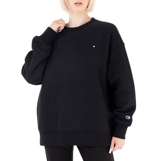 Bluza Champion Honeydew Minimal Oversized Reverse Weave Sweatshirt 116241-KK001 - czarna ze sklepu streetstyle24.pl w kategorii Bluzy damskie - zdjęcie 160954408