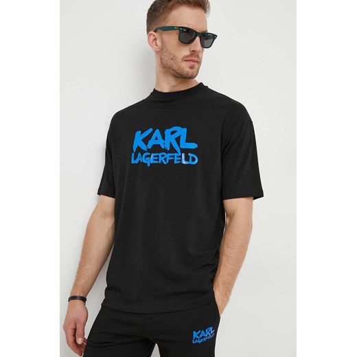 Karl Lagerfeld t-shirt męski kolor czarny z nadrukiem Karl Lagerfeld L ANSWEAR.com