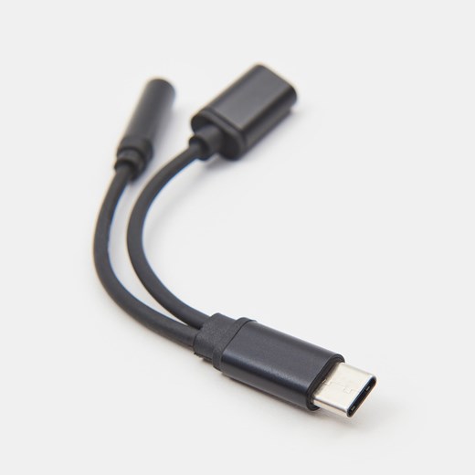 Sinsay - Adapter USB z 2 końcówkami - Czarny Sinsay Jeden rozmiar wyprzedaż Sinsay