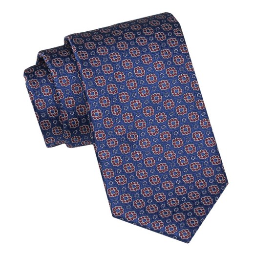 Krawat Męski, Klasyczny - ALTIES - Kwiatowe Grochy KRALTS0968 ze sklepu JegoSzafa.pl w kategorii Krawaty - zdjęcie 160962506