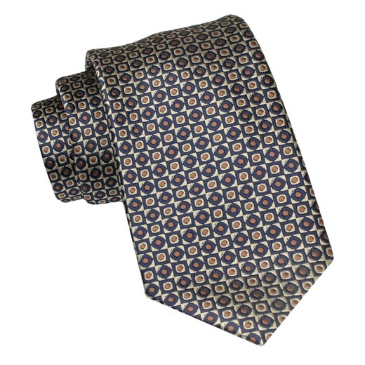 Krawat Męski, Klasyczny - ALTIES - Wzór Geometryczny KRALTS0959 ze sklepu JegoSzafa.pl w kategorii Krawaty - zdjęcie 160962516