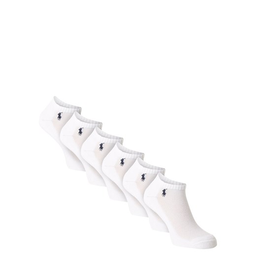 Polo Ralph Lauren Skarpety pakowane po 6 szt. Kobiety drobna dzianina biały jednolity ze sklepu vangraaf w kategorii Skarpetki damskie - zdjęcie 160965475