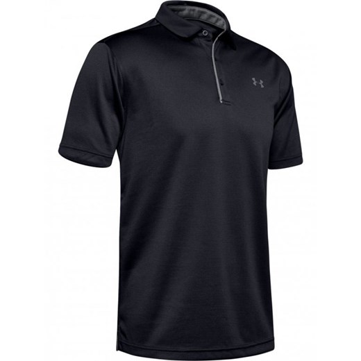 Męska koszulka do golfa UNDER ARMOUR Tech Polo - czarna ze sklepu Sportstylestory.com w kategorii T-shirty męskie - zdjęcie 160973726