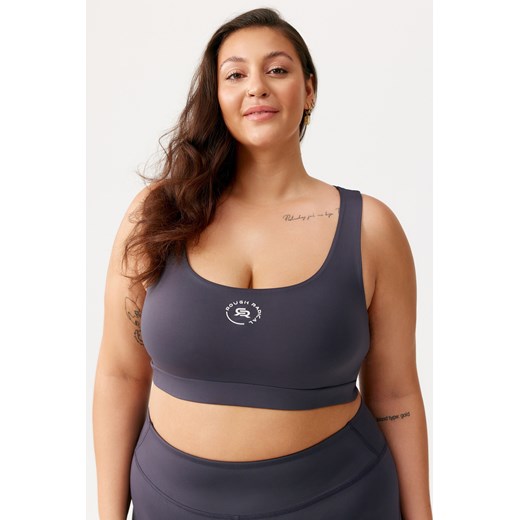 Stanik sportowy z usztywnieniem SPORTS BRA ESSA PLUS SIZE : Kolor - Grafit, Rough Radical XXXXL wyprzedaż ROUGH RADICAL