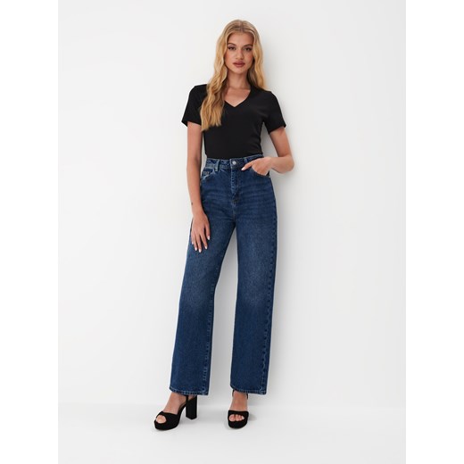 Mohito - T-shirt z dekoltem V - Czarny Mohito M Mohito