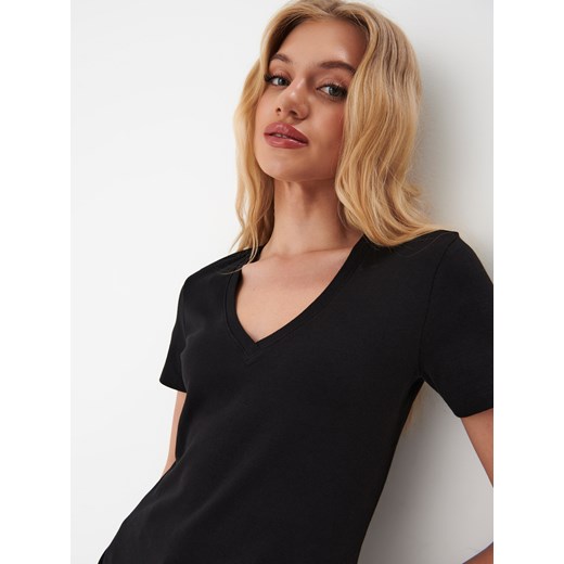 Mohito - T-shirt z dekoltem V - Czarny Mohito M Mohito