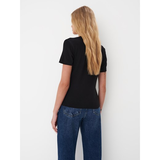 Mohito - T-shirt z dekoltem V - Czarny Mohito S Mohito