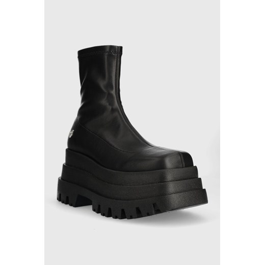 Naked Wolfe botki Sassy damskie kolor czarny na platformie Naked Wolfe 39 ANSWEAR.com