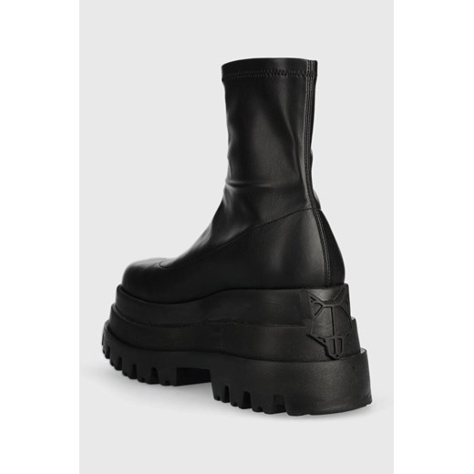 Naked Wolfe botki Sassy damskie kolor czarny na platformie Naked Wolfe 40 ANSWEAR.com