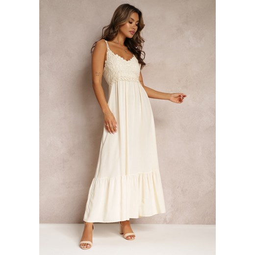 Beżowa Sukienka Chryazire ze sklepu Renee odzież w kategorii Sukienki - zdjęcie 161011665