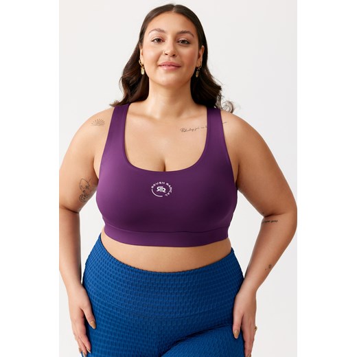 Stanik sportowy z usztywnieniem SPORTS BRA ESSA PLUS SIZE : Kolor - PLUM, Rough Radical XXXXL okazyjna cena ROUGH RADICAL