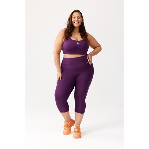 Stanik sportowy z usztywnieniem SPORTS BRA ESSA PLUS SIZE : Kolor - PLUM, Rough Radical XXL wyprzedaż ROUGH RADICAL