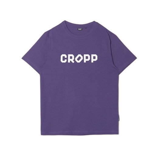 Cropp - Fioletowa koszulka z nadrukiem CROPP - fioletowy ze sklepu Cropp w kategorii T-shirty męskie - zdjęcie 161034505