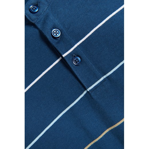 Reserved - Koszulka polo regular w paski - Granatowy Reserved M Reserved