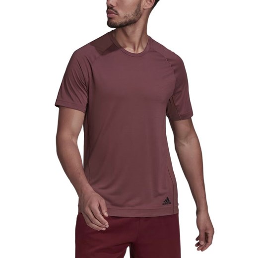 Koszulka adidas Yoga Training HC2642 - bordowa ze sklepu streetstyle24.pl w kategorii T-shirty męskie - zdjęcie 161037887