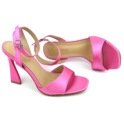 Eleganckie sandały damskie na szpilce - Potocki 23-21027, różowe ze sklepu ulubioneobuwie w kategorii Sandały damskie - zdjęcie 161039629