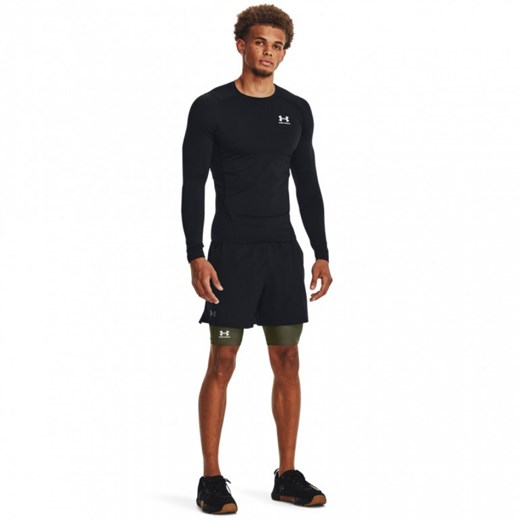 Męskie spodenki treningowe Under Armour HeatGear Pocket Long Shorts - khaki ze sklepu Sportstylestory.com w kategorii Spodenki męskie - zdjęcie 161043905