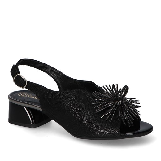 Sandały Gamis 7118/S24 Czarne zamsz ze sklepu Arturo-obuwie w kategorii Sandały damskie - zdjęcie 161044986