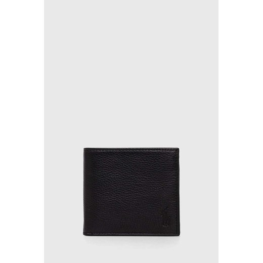 Polo Ralph Lauren portfel skórzany męski kolor czarny ze sklepu ANSWEAR.com w kategorii Portfele męskie - zdjęcie 161046945
