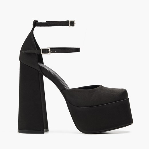 Cropp - Czarne buty na wysokim obcasie - Czarny Cropp 37 okazyjna cena Cropp