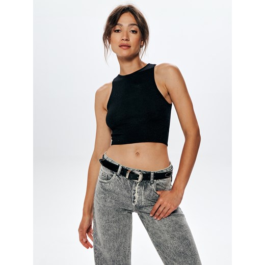 Sinsay - Jeansy wide leg mid waist - Jasny szary Sinsay 42 Sinsay