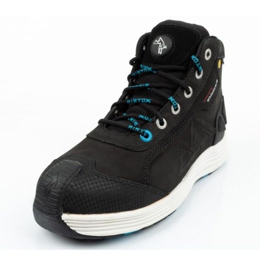 Buty trekkingowe damskie Airtox czarne z nubuku na płaskiej podeszwie sznurowane sportowe