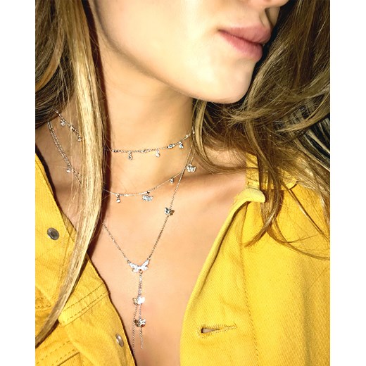 SIN BY MANNEI Srebrny Naszyjnik Fly High Sin By Mannei ONE SIZE okazja Moliera2.com