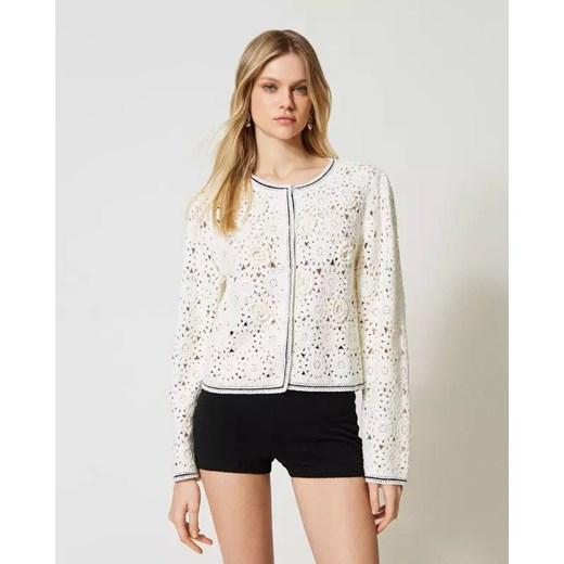TWINSET Biała koronkowa marynarka rozmiar L Twinset L Moliera2.com