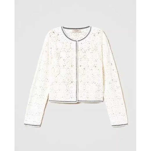 TWINSET Biała koronkowa marynarka rozmiar L Twinset XL Moliera2.com