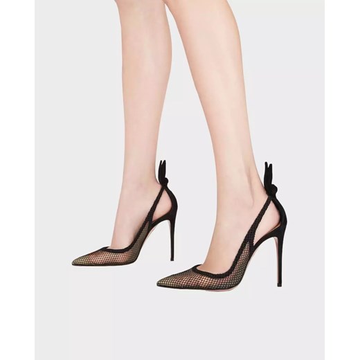 AQUAZZURA Czarne szpilki Bow Tie rozmiar 39 39 Moliera2.com