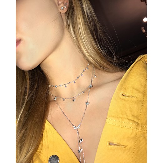 SIN BY MANNEI Srebrny Naszyjnik Fly High Sin By Mannei ONE SIZE wyprzedaż Moliera2.com