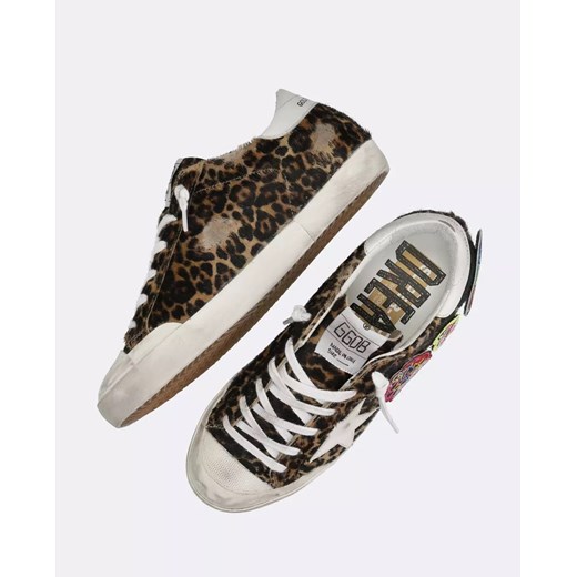 GOLDEN GOOSE Sneakersy w panterkę z naszywkami Super-Stra rozmiar 36 Golden Goose 36 wyprzedaż Moliera2.com
