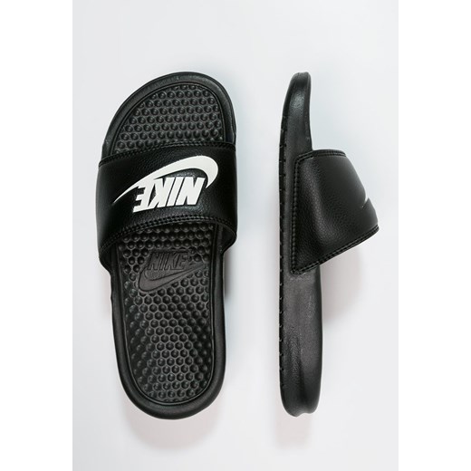 Nike Sportswear BENASSI Sandały kąpielowe black/white zalando szary lato