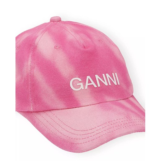 GANNI Różowa czapka z daszkiem tie-dye Ganni ONE SIZE okazja Moliera2.com