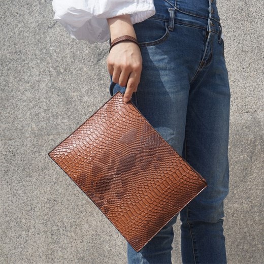 Torebka Kopertówka Z Motywem Skóry Węża Turino Pl (20cm<Max Length<30cm) TurinoPL