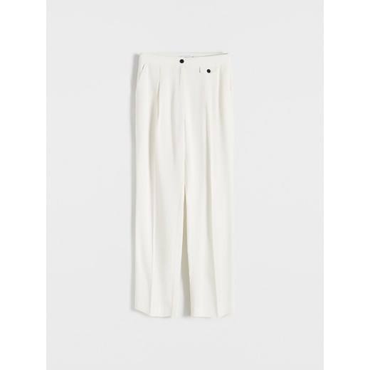 Reserved - Spodnie z wiskozy - Biały Reserved XL Reserved