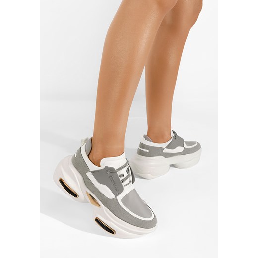 Szare sneakersy na platformie Bolman ze sklepu Zapatos w kategorii Buty sportowe damskie - zdjęcie 161186915