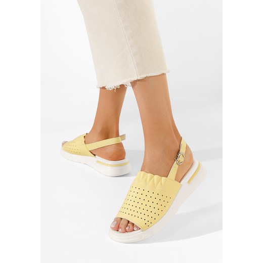 Żółte sandały damskie Cardia ze sklepu Zapatos w kategorii Sandały damskie - zdjęcie 161187085