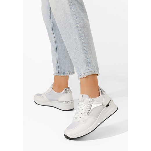Białe sneakersy na koturnie Charisse Zapatos 38 Zapatos