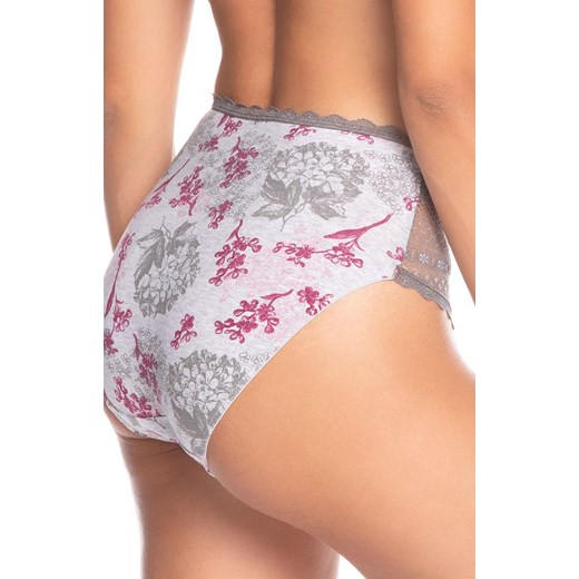 Bawełniane figi damskie z wysokim stanem 2-pack L-1440MD, Kolor grafitowo-szary, Rozmiar S, LAMA ze sklepu Intymna w kategorii Majtki damskie - zdjęcie 161188429