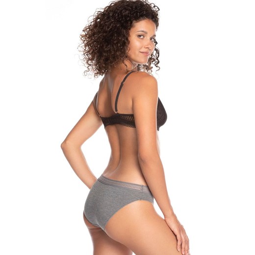 Bawełniane figi damskie 2-pack L-1434MB, Kolor szary, Rozmiar L, LAMA ze sklepu Intymna w kategorii Majtki damskie - zdjęcie 161188448