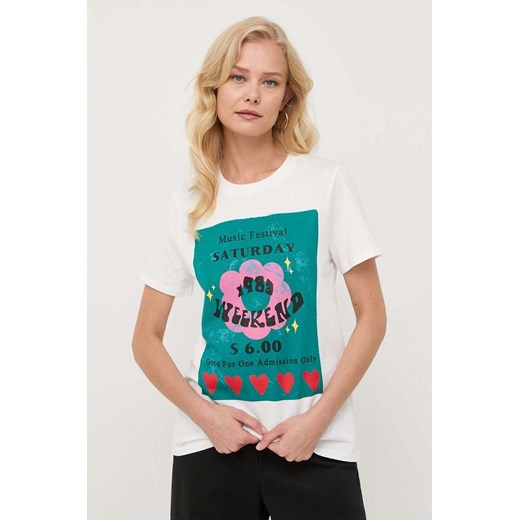 Weekend Max Mara t-shirt bawełniany kolor biały L ANSWEAR.com