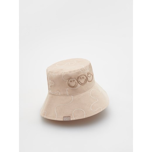 Reserved - Bucket hat SmileyWorld® - kremowy ze sklepu Reserved w kategorii Czapki dziecięce - zdjęcie 161201548