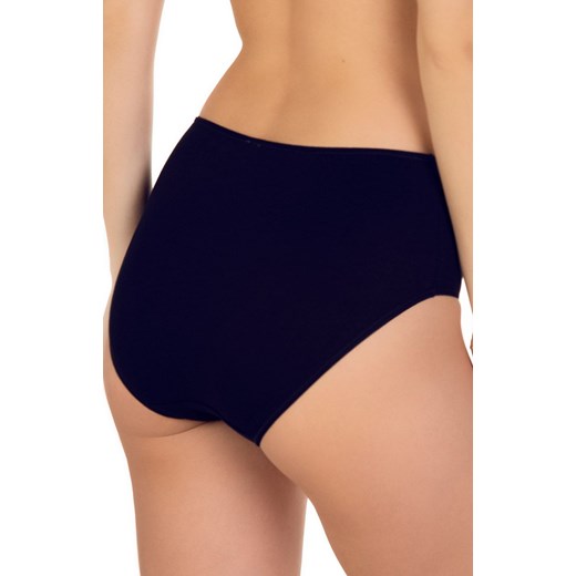 Bawełniane figi damskie wysokie granatowe 2-pack L-400MD-04, Kolor granatowy, Rozmiar S, LAMA ze sklepu Intymna w kategorii Majtki damskie - zdjęcie 161201737