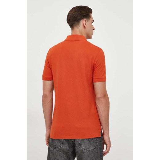T-shirt męski pomarańczowa BOSS HUGO bawełniany 