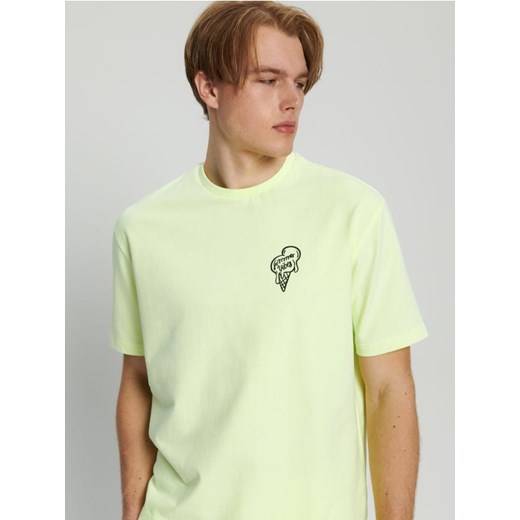 Sinsay - Koszulka z nadrukiem - zielony Sinsay XXL wyprzedaż Sinsay